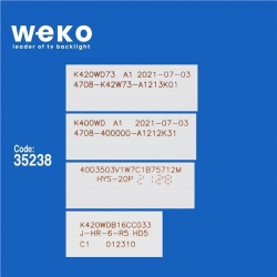 Wkset-5738 35238X4 K400wd A1 - 4708-400000-A1213K31 - K400wd8163006 L 4 Adet Led Bar