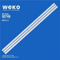Wkset-5749 35210X3 Sdl400fy(Qd0-400)_40E36_A_X1  3 Adet Led Bar 1,3 Volt