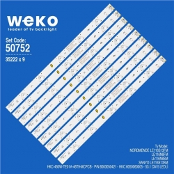 Wkset-5752 35222X9 Hkc-460W-Te01a-46T9-Mcpcb Hkc:6050060005  9 Adet Led Bar