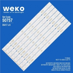 Wkset-5757 35417X8 Skyworth 39E520-8X5 - 5Ee8 8 Adet Led Bar