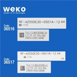 Wkset-5760 36516X4 36517X4 Rf-Az550e30-0501A 0601B 8 Adet Led Bar