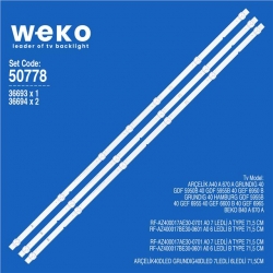 Wkset-5778 36693X1 36694X2 Rf-Az400017ae30-0601 0701 A0  3 Adet Led Bar