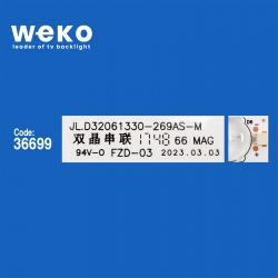 Wkset-5780 36699x2 jl.d32061330-269as-m 6 ledli 56,5 cm 3v  2 adet led bar