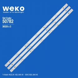 Wkset-5782 36526x3 shineon m08-bd32028-0701n-2296 3 adet led bar