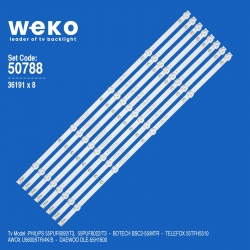Wkset-5788 36191x8 k550wdc1 a2 4708-k550wd-a2113n01 8 adet led bar (6v)
