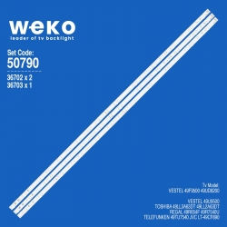 Wkset-5790 36702x2 36703x1 jl.d490c1330-078as/hs 3 adet led bar (bölünmüş 6 adet)