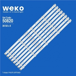 Wkset-5820 36158X8 K430wdr A1 4708-K43wdr-A1213K04  8 Adet Led Bar