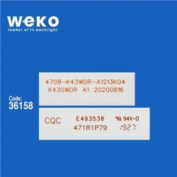 Wkset-5820 36158X8 K430wdr A1 4708-K43wdr-A1213K04  8 Adet Led Bar