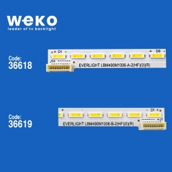 Wkset-5831 36618x1 36619x1 everlight lbm490m1006-a-b 2 adet led bar (60led)