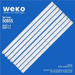 Wkset-5855 35457X4 Ms-0818 V4 A4 180 Dt0-391900-1H 4 Adet Led Bar (Bölünmüş 8 Adet)