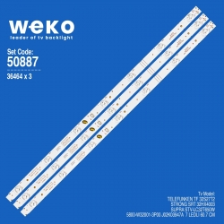 Wkset-5887 36464x3 5800-w32001-3p00 j02k03947a  3 adet led bar