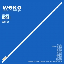 Wkset-5951 35329x1 samsung 2013tsb40 7020 60 rev1.0 b type 1 adet led bar (60led)