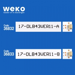 Wkset-6023 36832x2 36833x1 17dlb43ver11-a/b 3 adet led bar (7+7lens)