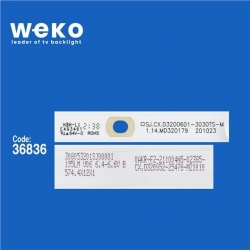 Wkset-6027 36836X2 Sj.Cx.D3200601-3030Ts-M 2 Adet Led Bar (6V6led57,4Cm)