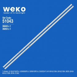 Wkset-6043 36849x1 36850x1 55 v18 art3 3138 rev0.1 l/r-type 2 adet led bar (66led)