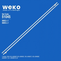 Wkset-6045 36852x1 36853x1 lb55038 v0_00 / lb55038 v1_00 2 adet led bar (63led)