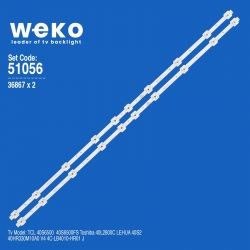 Wkset-6056 36867x2 40hr330m10a0 v4 4c-lb4010-hr01 j  2 adet led bar