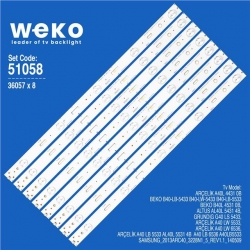 Wkset-6058 36057X8 2013Arc40-3228-Zcc606 8 Adet Led Bar (Alüminyum Tabanlı)