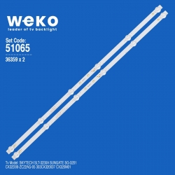 Wkset-6065 36359x2 cx32d06-zc22ag-05 303cx320037 2 adet led bar (6v6led57,4cm)