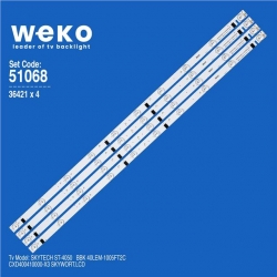 Wkset-6068 36421X4 Cxd400410000-X3 Skywort.Lcd  4 Adet Led Bar