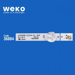 Wkset-6091 36884x3 kj395d08-zc22ag-03 8s1p 303kj395038 3 adet led bar