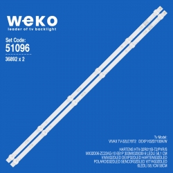 Wkset-6096 36892x2 mx32d06-zc22ag-10 6s1p 303mx320039 2 adet led bar (3v6led58,1cm)