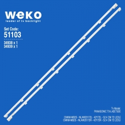 Wkset-6103 34938x1 34939x1 cmkm-mb2s - nlaw20172l/r 2 adet led bar (72led)