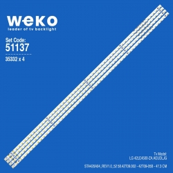 Wkset-6137 35332x4 sta420a04_rev1.0_52 58.42t09.002 4 adet led bar (52led)