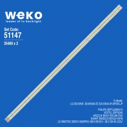 Wkset-6147 35489x2 lg innotek 32inch 5630pkg 40ea rev0.0 2 adet led bar (40led)