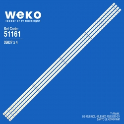 Wkset-6161 35827x4 42t09-05b - tt42t09006rxd6xxb0600992 4 adet led bar (52led)