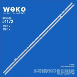 Wkset-6172 35912X1 35913X1 65 V17 As1 2873 Rev1.0 L/R-Type 2 Adet Led Bar (132Led)