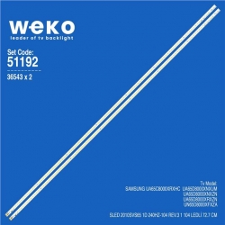 Wkset-6192 36543X2 Sled 2010Svs65 1D 240Hz-104 Rev.3 1 2 Adet Led Bar (104Led)