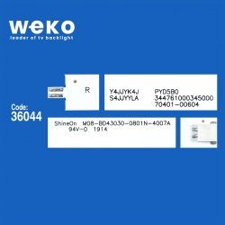 Wkset-6203 36044x3 shineon 2d04007 rev.a - s0180 ylwjyhlw pyd5b0  3 adet led bar