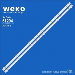 Wkset-6204 36248X2 Sj.Cx.D3200601-3030Hs-M  2 Adet Led Bar (6V6led57,2Cm)