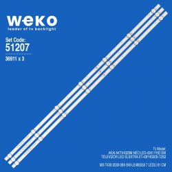 Wkset-6207 36911x3 ms-t430-3030-08a sw-le486558   3 adet led bar