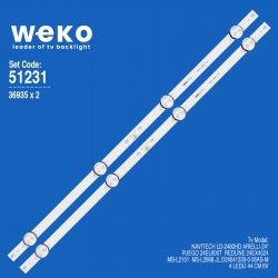 Wkset-6231 36935x2 ms-l2151 / ms-l2668 v2 / jl.d24041330-0 06as-m  2 adet led bar