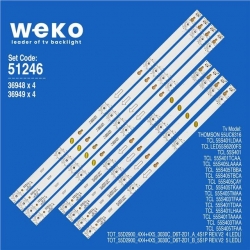 Wkset-6246 36948X4 36949X4  Tot_55D2900_4X4+4X5_3030C_D6T-2D1_A/B  8 Adet Led Bar
