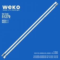 Wkset-6279 36224x1 36225x1 nlac30223l/nlac30223r 2 adet led bar (48led)