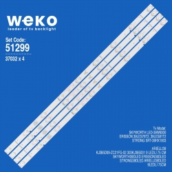 Wkset-6299 37032x4 kj385d09-zc21fg-02 303kj385031  4 adet led bar
