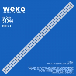 Wkset-6344 36581x3 rf-az430016se30-0701 a0  3 adet led bar
