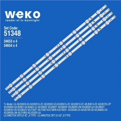 Wkset-6348 34653X4 34654X4 Lg Innotek Drt3.0 42_A/B Type 82,5 Cm Birleştirilmiş Led Kodu  4 Adet Led Bar