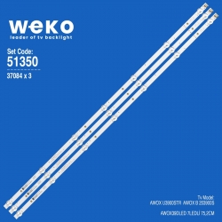 Wkset-6350 37084x3 0739d07-zc22ag-04e 303wy390042e 7s1p  3 adet led bar