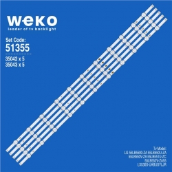 Wkset-6355 35042X5 35043X5 Lg Innotek Drt 3.0 55_A/B Type 115 Cm Birleştirilmiş Led Kodu 5 Adet Led Bar