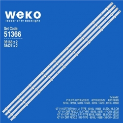 Wkset-6366 35166X2 69X2 35427X2 28X242 V14 Drt Rev0.0 1 84,1 Cm Birleştirilmiş Led Kodu 4 Adet Led Bar