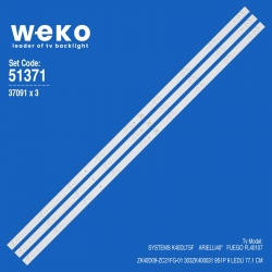 Wkset-6371 37091x3 zk40d09-zc21fg-01 303zk400031 9s1p 3 adet led bar