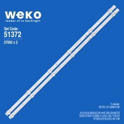 Wkset-6372 37092x2 jh 315lb-3030-6c1b-hhf 2x6  2 adet led bar (3v6led58,7cm)