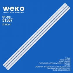Wkset-6387 37109x4 lb43006 v0v1 lb-c430f14-e1- a-g2-dl1  4 adet led bar