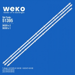 Wkset-6395 36329x2 36330x1 js-d-ap4316-081dc/91dc  3 adet led bar