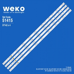 Wkset-6415 37142x4 rf-aj400e32-1001s-01 a1 4 adet led bar