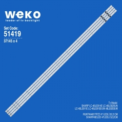 Wkset-6419 37145x4 runtk4461tpzz  4  adet led bar (47led)